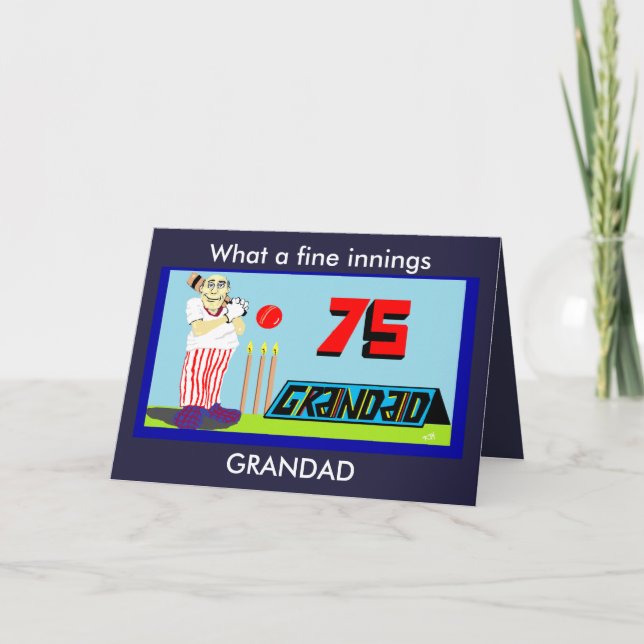 GRANDAD 75E CARTE D'ANNIVERSAIRE (Devant)