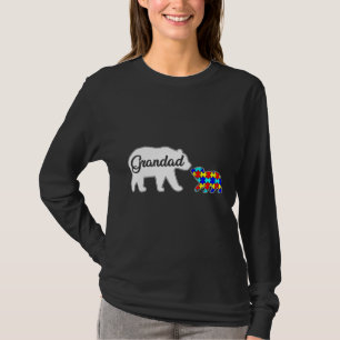 Grandad Bear Autism Awareness Love Support Family T-Shirt