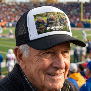 Grandad Est Gift For First Time Grandpa Trucker Hat