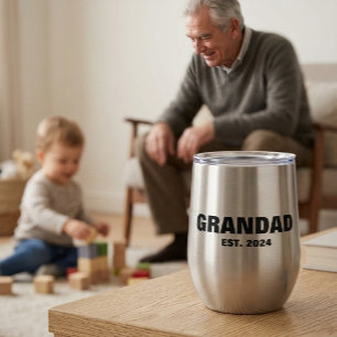 Grandad Est Year Bold New Grandfather