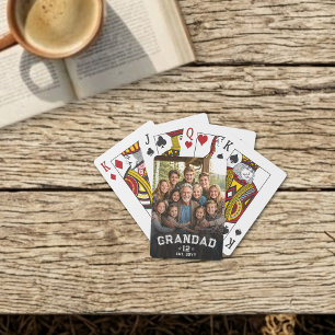 Grandad Est Year Photo Keepsake Total Grands Playing Cards