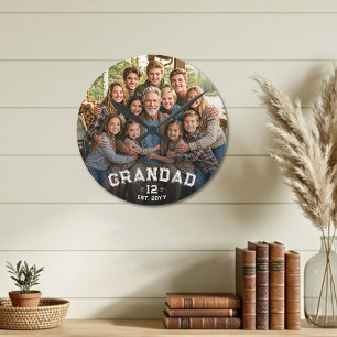 Grandad Est Year Photo Varsity Total Grands Round Clock