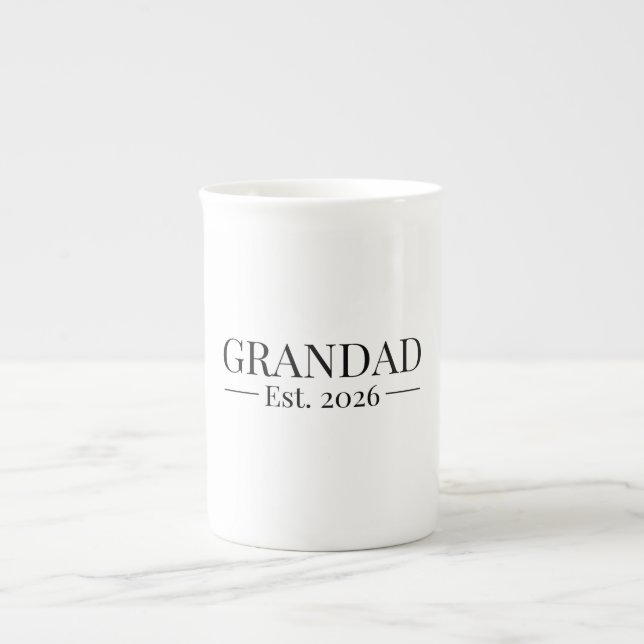 Grandad Established 2026 Bone China Mug (Front)