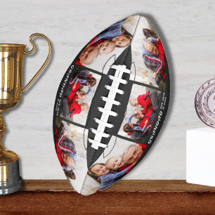 Grandad Established 3 Photo Bold White Typography Football