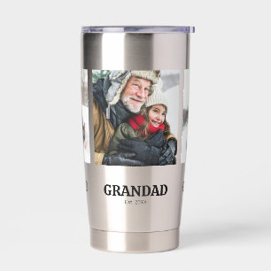 Grandad Established Modern 3 Photo Insulated Tumbler