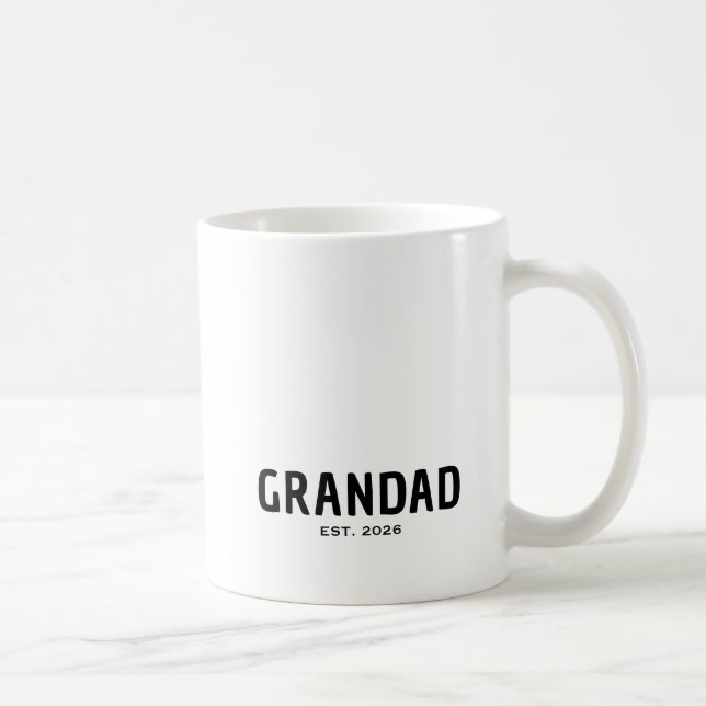 Grandad Established New Grandad Gift  Coffee Mug (Right)
