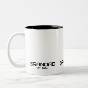 Grandad Established New Grandad Gift Two-Tone Coffee Mug