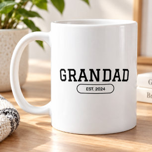 Grandad Established New Grandpa Gift Coffee Mug