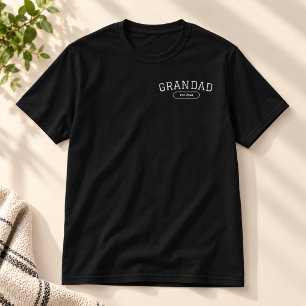  Grandad Established New Grandpa Gift T-Shirt
