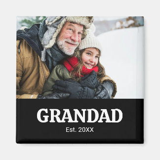Grandad Established Photo Grandparent´s Day Magnet