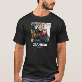 Grandad Established Photo Grandparent´s Day T-Shirt