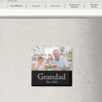 Grandad Established Photo White Bold Minimal