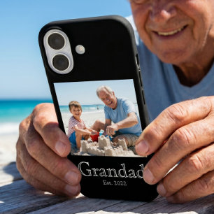 Grandad Established Photo White Bold Minimal Text iPhone 16 Case