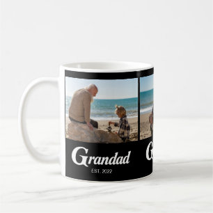 Grandad Established Script Black 3 Photo Coffee Mug