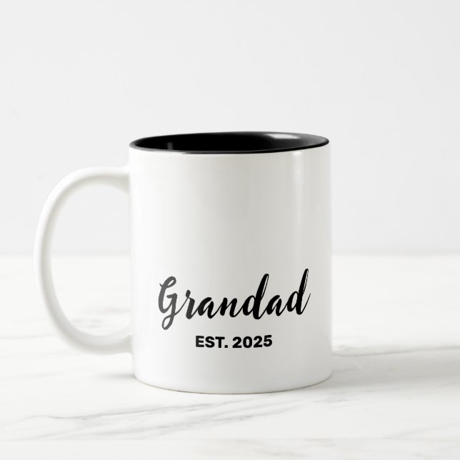 Grandad Established  Two-Tone Coffee Mug (Left)