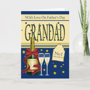 Grandad, Father's Day Card - Champagne