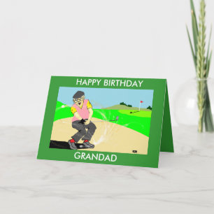 grandad funny golfing birthday card