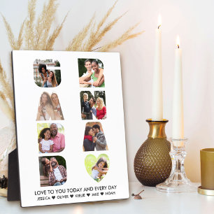 GRANDAD Letter Cutout 8 Photo Collage Personalized Plaque