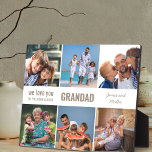 Grandad Love You to the Moon and Back 6 Photo Plaque<br><div class="desc">Say, we love you grandad with a cool photo plaque which you can customize with 6 of your favourite photos or instagram pictures. The cute wording is fully editable and currently reads "grandad we love you to the moon & back". You can also add your name(s). The design is lettered...</div>
