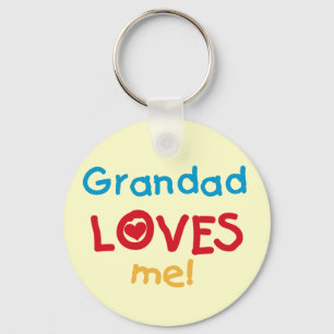 Grandad Loves Me T-shirts and Gifts Keychain