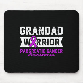Grandad Of A Warrior Pancreatic Purple Ribbon Supp Mouse Pad