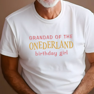 Grandad of the birthday girl Alice in Wonderland  T-Shirt