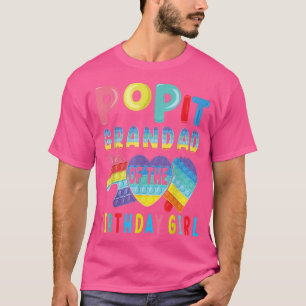 grandad of the Birthday Girl Pop It Unicorn Birthd T-Shirt