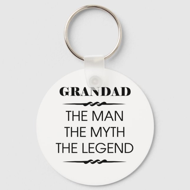 Grandad The Man The Myth The Legend Keychain (Front)