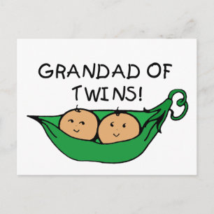 Grandad Twin Pod Postcard