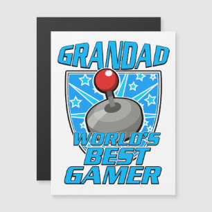 Grandad World's best gamer retro logo