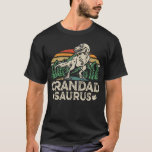 Grandadsaurus Dinosaur Grandpa Saurus Father's Day T-Shirt<br><div class="desc">Get this funny saying outfit for your special proud grandpa from granddaughter, grandson, grandchildren, on father's day or christmas, grandparents day, or any other Occasion. show how much grandad is loved and appreciated. A retro and vintage design to show your granddad that he's the coolest and world's best grandfather in...</div>