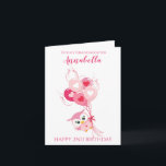 Grandaughter Second Birthday Cute Pink Owl Photo Card<br><div class="desc">Grandaughter Second Birthday Cute Pink Owl Photo Card</div>