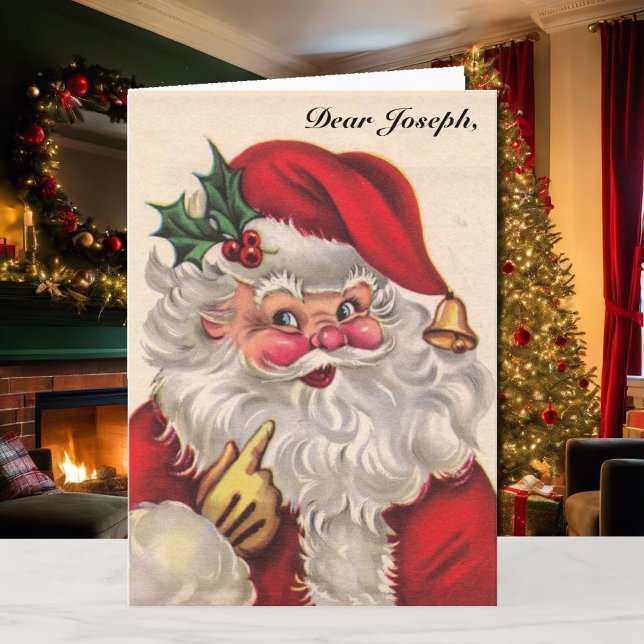 Grandchild Boy or Girl Christmas Card Name & Date (Creator Uploaded)