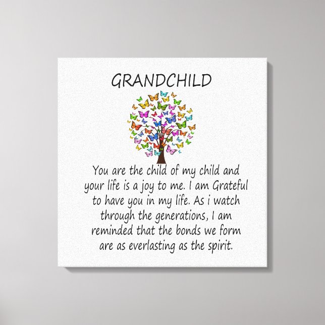 Grandchild Canvas Print (Front)