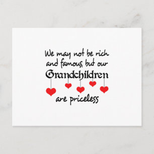 GRANDCHILDREN ARE PRICELESS POSTCARD