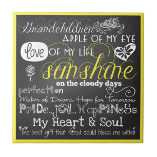 Grandchildren Love and Inspiration CeramicTile Tile
