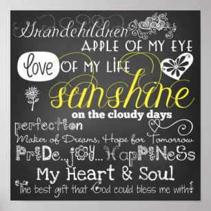 Grandchildren Love and Inspiration Poster