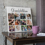 Grandchildren Make Life Grand | Photo Collage Plaque<br><div class="desc">Unique grandkids 12 photo collage plaque makes the perfect gift for any grandparent,  featuring text that reads 'GRANDCHILDREN MAKE THE WORLD GRAND'. The font styles,  sizes and background colour can be changed by clicking on the customize further link after personalizing.</div>