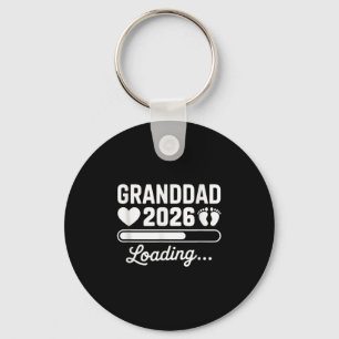 Granddad 2026 Loading New Baby Pregnancy Reveal  Keychain