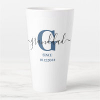 Granddad Elegant Script Monogram Blue