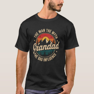 Granddad Man The Myth The Influence Funny Granddad T-Shirt