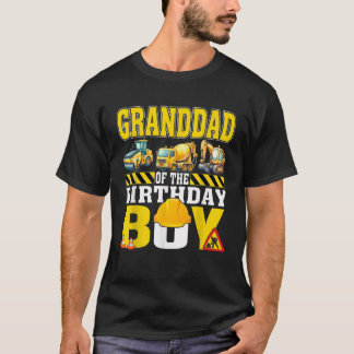 Granddad Of The Birthday Boy Construction Worker B T-Shirt
