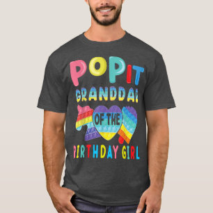 granddad of the Birthday Girl Pop It Unicorn Birth T-Shirt