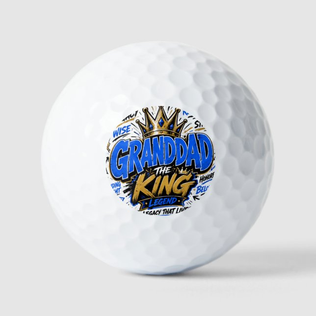 Granddad the  King  Golf Balls (Front)