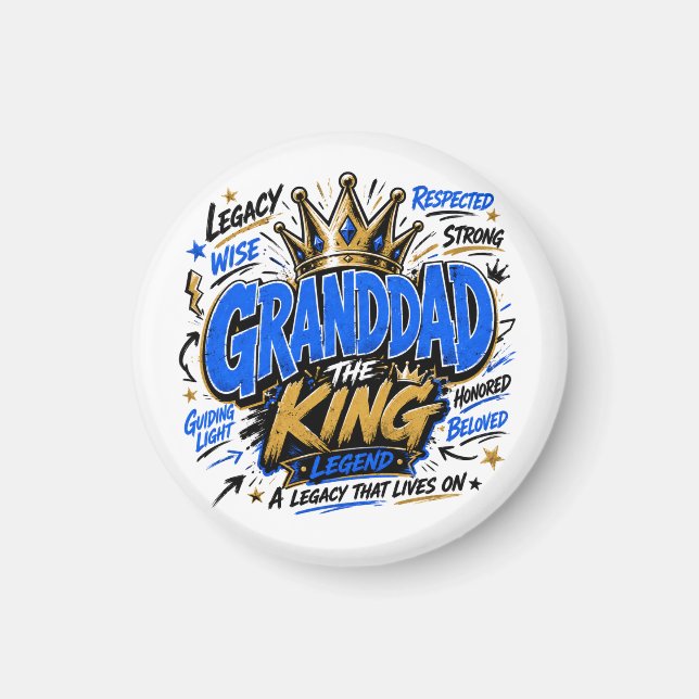 Granddad the  King  Magnet (Front)