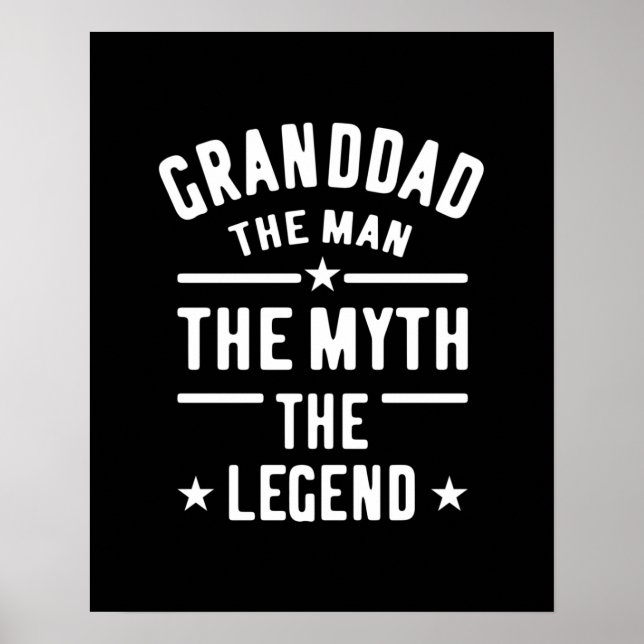 Granddad The Man Myth Legend Poster (Front)