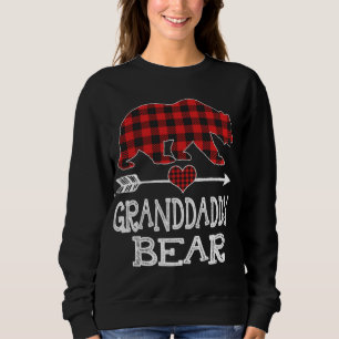 Granddaddy Bear Christmas Pajama Red Plaid Buffalo Sweatshirt