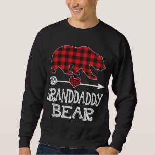 Granddaddy Bear Christmas Pajama Red Plaid Buffalo Sweatshirt
