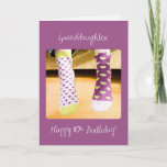 Granddaughter 10th Birthday Crazy Socks Card<br><div class="desc">This crazy socks card was especially designed for you to give your cute granddaughter on the celebration of her 10th birthday. Trust us when we say that this card will be sure make her day.</div>