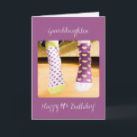 Granddaughter 14th Birthday Crazy Socks Card<br><div class="desc">This is a colourful card designed by Sandra Rose Designs for a granddaughter who is ready to celebrate her 14th birthday in due time. When you granddaughter is one of those celebrating,  you must be able to gift her with this on that special day.</div>